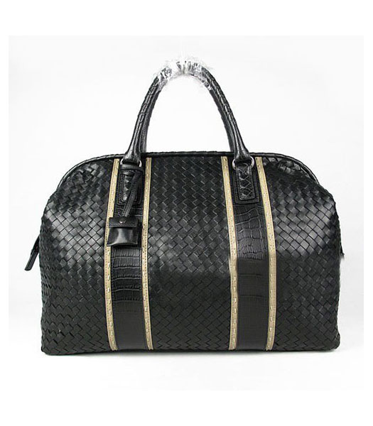 Bottega Veneta Woven Boston Tote bag nero